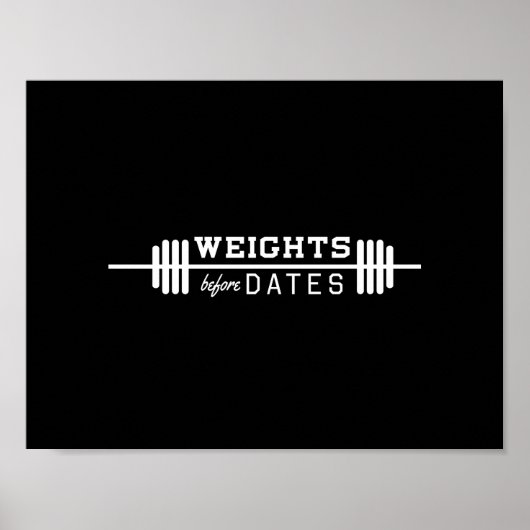 Gewicht vóór datums poster (Voorkant)