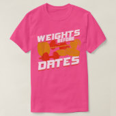 Gewicht vóór datums t-shirt (Design voorkant)
