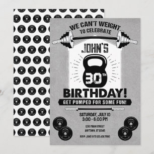 Gewicht Workout Fitness Crossfit 30e verjaardag Kaart