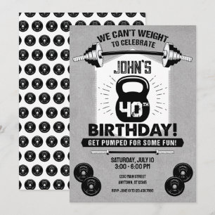 Gewicht Workout Fitness Crossfit 40e verjaardag Kaart