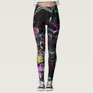  Gewichtelijke Dames SR 2020 - Neon Mardi Gras Leggings