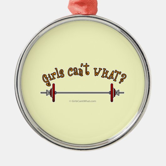 Gewichten - Barbell Metalen Ornament (Voorkant)