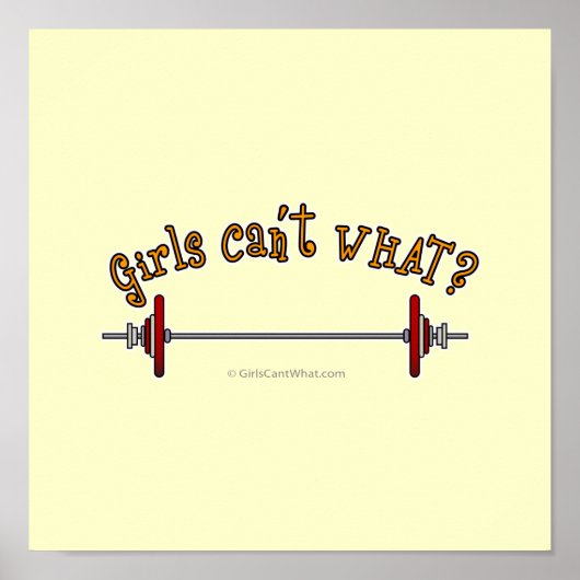 Gewichten - Barbell Poster (Voorkant)