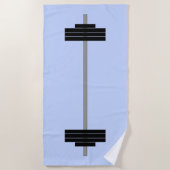 Gewichten Barbell Strandlaken (Voorkant)