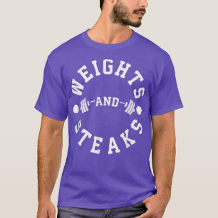 Gewichten en steaks Funny Gym Motivatie T-shirt