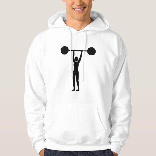 Gewichten heffen 02 - Zwart Hoodie (Voorkant)