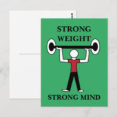 Gewichten heffen Bodybuilding Fitness Atleet Briefkaart (Voorkant / Achterkant)