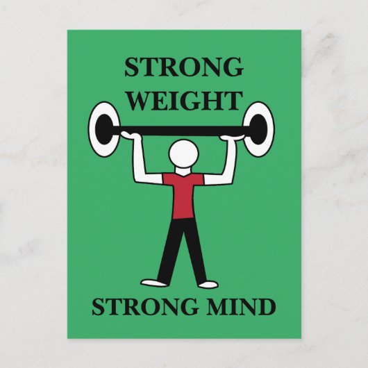Gewichten heffen Bodybuilding Fitness Atleet Briefkaart (Voorkant)