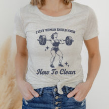 Gewichten heffen Funny Retro Barbell Clean
