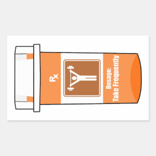 Gewichten heffen is mijn drug rechthoekige sticker