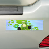 Gewichten heffende Kikker Bumpersticker (Op auto)