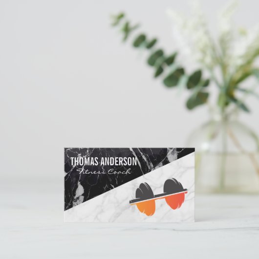 Gewichten sportschool | Fitness Gezondheid Visitekaartje (Staand voorkant)