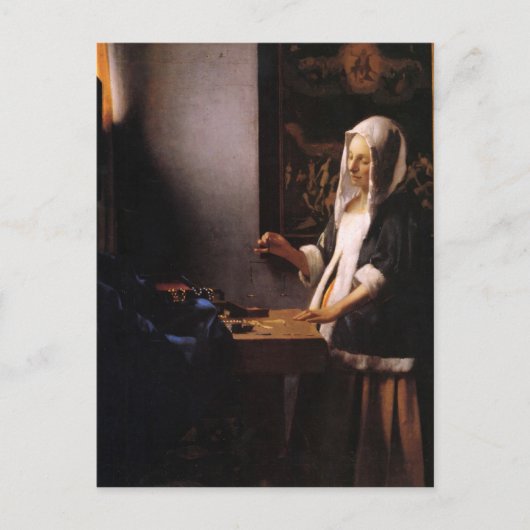 Gewichten van Johannes Vermeer Briefkaart (Voorkant)