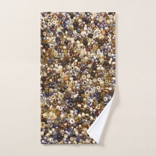 Gewichten van zaadkralen bad handdoek (Handdoek)