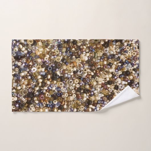 Gewichten van zaadkralen bad handdoek (Handdoek)