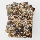 Gewichten van zaadkralen inpakpapier vel (In situ)