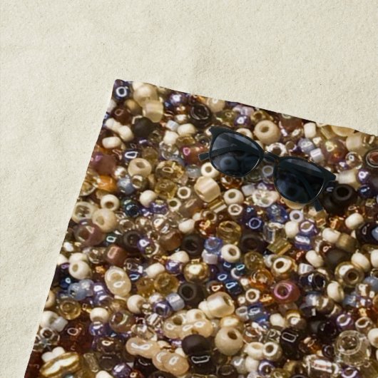 Gewichten van zaadkralen strandlaken (In situ)