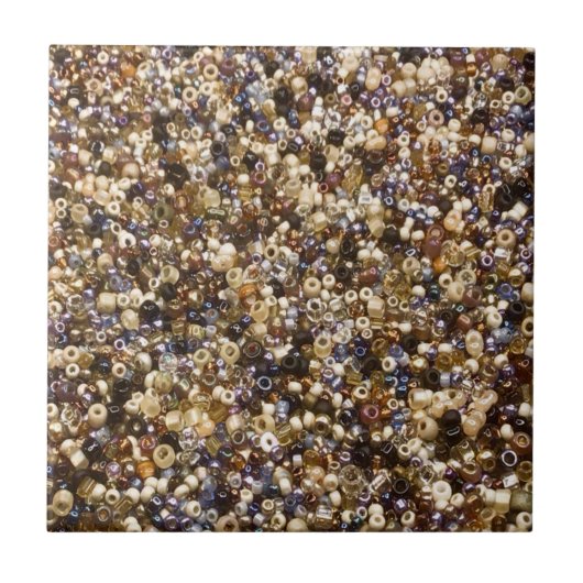 Gewichten van zaadkralen tegeltje (Voorkant)