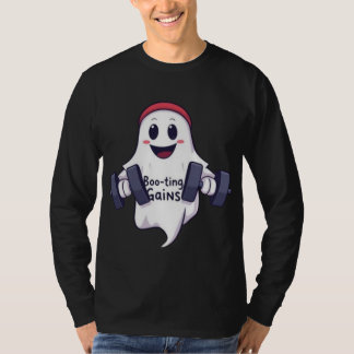 Gewichten voor het heffen van spook t-shirt