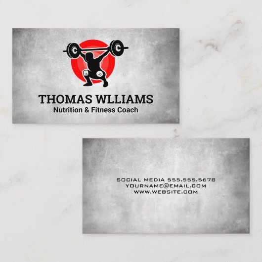 Gewichtenheffer | Gezondheid Fitness | Persoonlijk Visitekaartje (Voorkant / Achterkant)