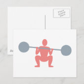 Gewichtheberweegmachine Briefkaart (Voorkant / Achterkant)