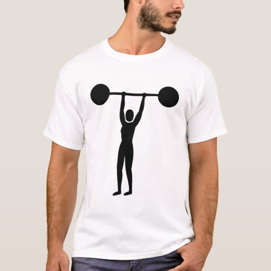 Gewichtheffen 02 - Zwart T-shirt (Voorkant)