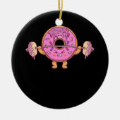 Gewichtheffen Barbell Funny Workout Gym Gewichthef Keramisch Ornament (Voorkant)