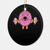 Gewichtheffen Barbell Funny Workout Gym Gewichthef Keramisch Ornament (Links)