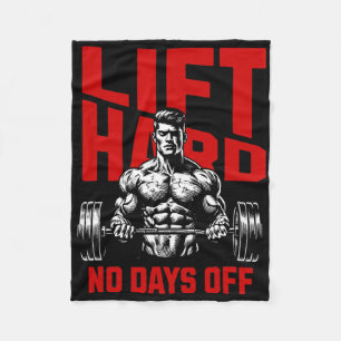 Gewichtheffen Bodybuilding Gym Motivatie Gezegde 2 Fleece Deken