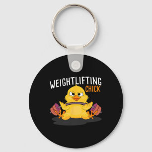 Gewichtheffen Chick Bodybuilding Workout Gym Vrouw Sleutelhanger