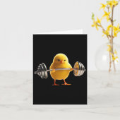 Gewichtheffen Chick Gym Bodybuilding Workout Fitne Kaart (Gele Bloem)