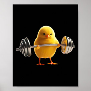Gewichtheffen Chick Gym Bodybuilding Workout Fitne Poster