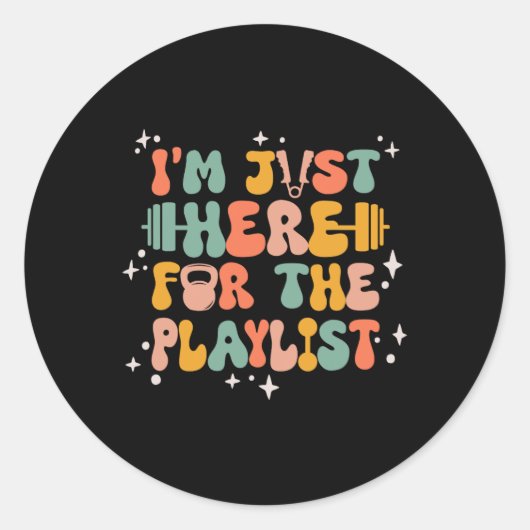 Gewichtheffen Funny Gym Workout Vrouwen Oefening Ronde Sticker (Voorkant)