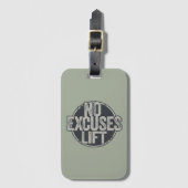 gewichtheffen Geen Excuses TIL Bagagelabel (Voorkant (verticaal))
