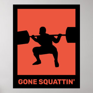 Gewichtheffen gegaan kraken fitness gym poster