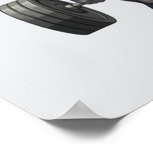 Gewichtheffen Gorilla Poster (Hoek)