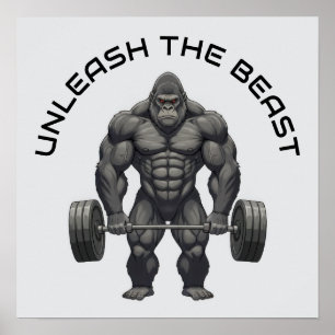 Gewichtheffen Gorilla Poster