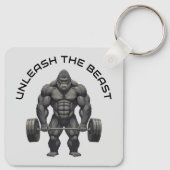 Gewichtheffen Gorilla Sleutelhanger (Achterkant)