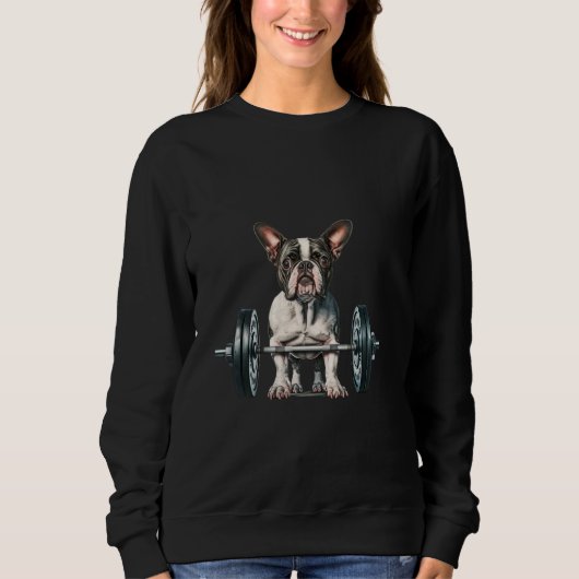 Gewichtheffen Grappig Boston Terrier 8 Trui (Voorkant)