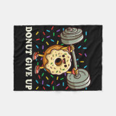 Gewichtheffen - Grappige Fitness Workout Gym Donut Fleece Deken (Voorkant (Horizontaal))