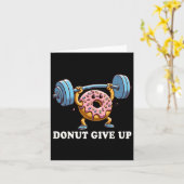 Gewichtheffen - Grappige Fitness Workout Gym Donut Kaart (Gele Bloem)