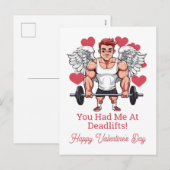 Gewichtheffen Gym Fitness Trainer Valentijns Feestdagenkaart (Voorkant / Achterkant)