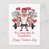 Gewichtheffen Gym Fitness Trainer Valentijns Feestdagenkaart (Voorkant)