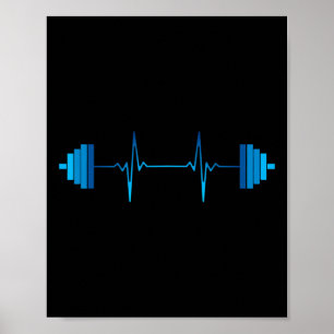 Gewichtheffen Hartslag - Bodybuilding Poster