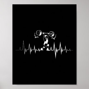 Gewichtheffen Hartslag Oefening Poster