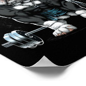 Gewichtheffen Hond Fun Fitness Gym Bulldog Poster (Hoek)