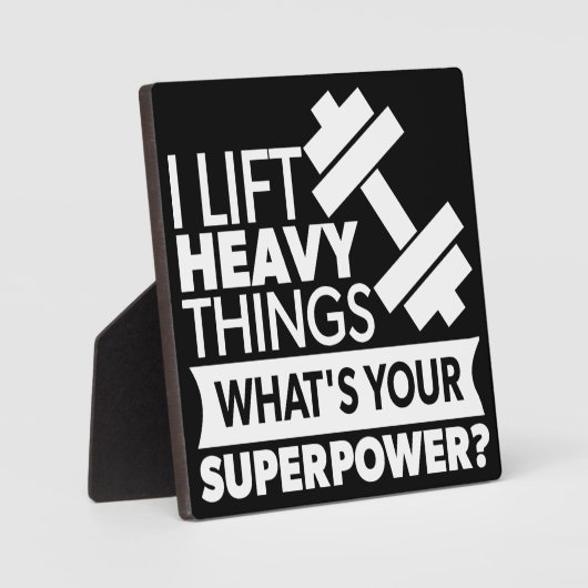 Gewichtheffen - Ik til zware dingen op - Superpowe Fotoplaat (Voorkant)