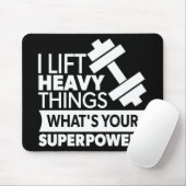 Gewichtheffen - Ik til zware dingen op - Superpowe Muismat (Met muis)