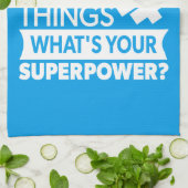 Gewichtheffen - Ik til zware dingen op - Superpowe Theedoek (Gevouwen)