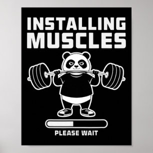 Gewichtheffen Installeren Spier Workout Pun Gym We Poster
